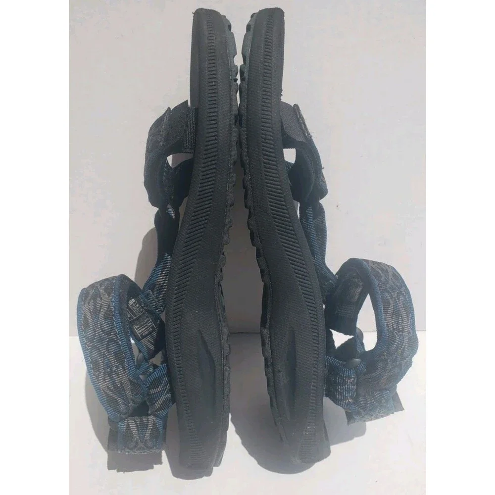 Mens Teva Sandal Sz 9 for Sport Water Wear Blue Black Gray Strap Pattern SN6584